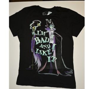 VTG Hot Topic Disney Villains Malificent “I’m Bad And I Like It” Shirt NWT XL